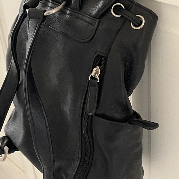 Leather Co by Liz Claiborne Black Backpack - Picture 5 of 9